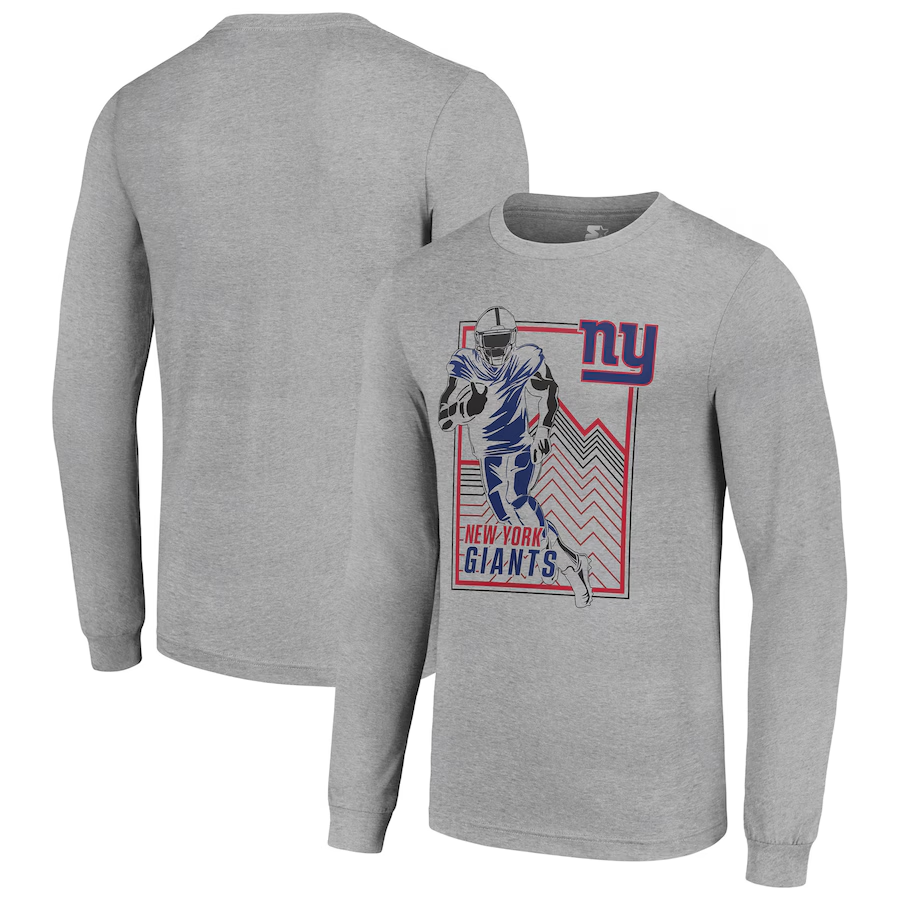 Men New York Giants grey 2024 NFL Long sleeve T Shirts